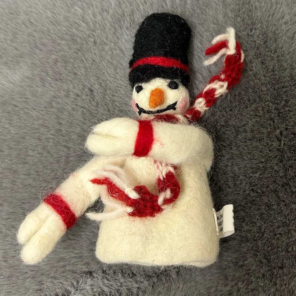 Pottery Barn felt wine topper